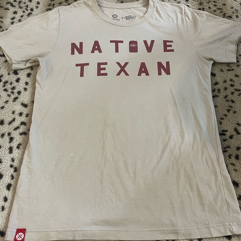 Native Texan Beige Short Sleeve Tee